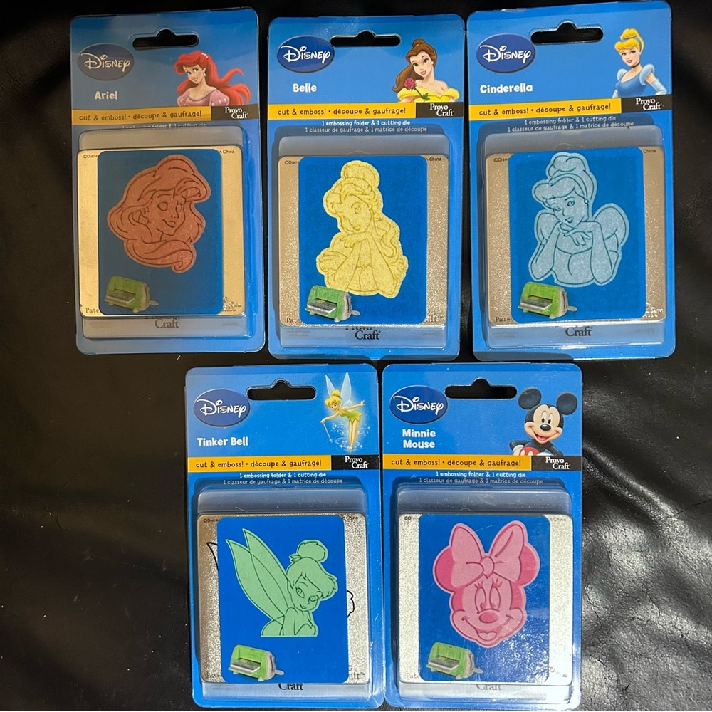 Cuttlebug Disney 3x3 cut & emboss Lot of 5